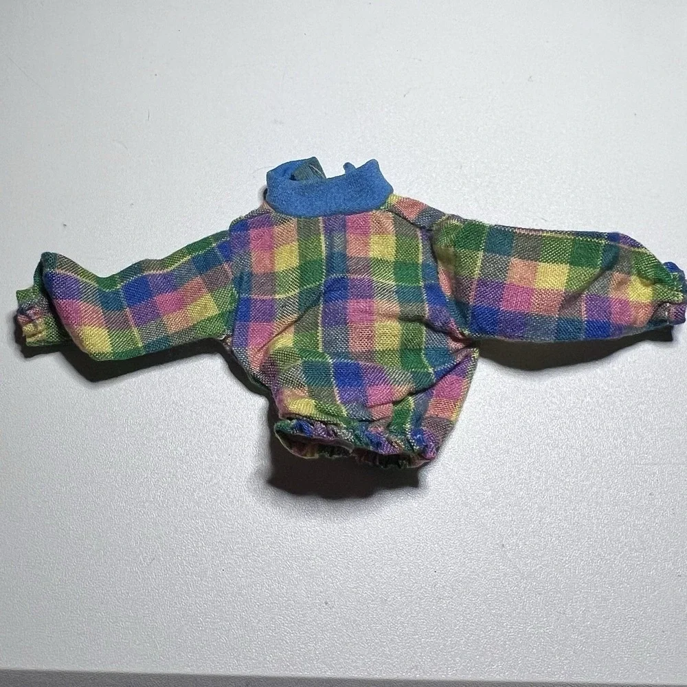 Vtg Colorful Plaid Long-Sleeved Fashion Doll Top 11